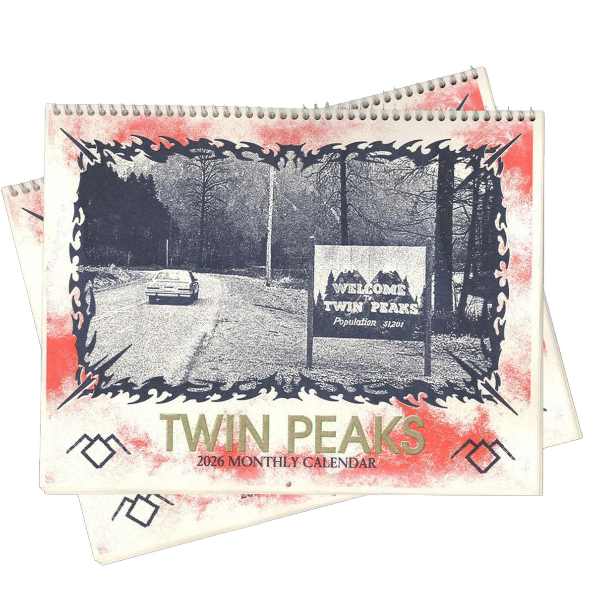 Twin Peaks Risograph Spiral-Bound 2026 Calendar – Dale Zine Shop