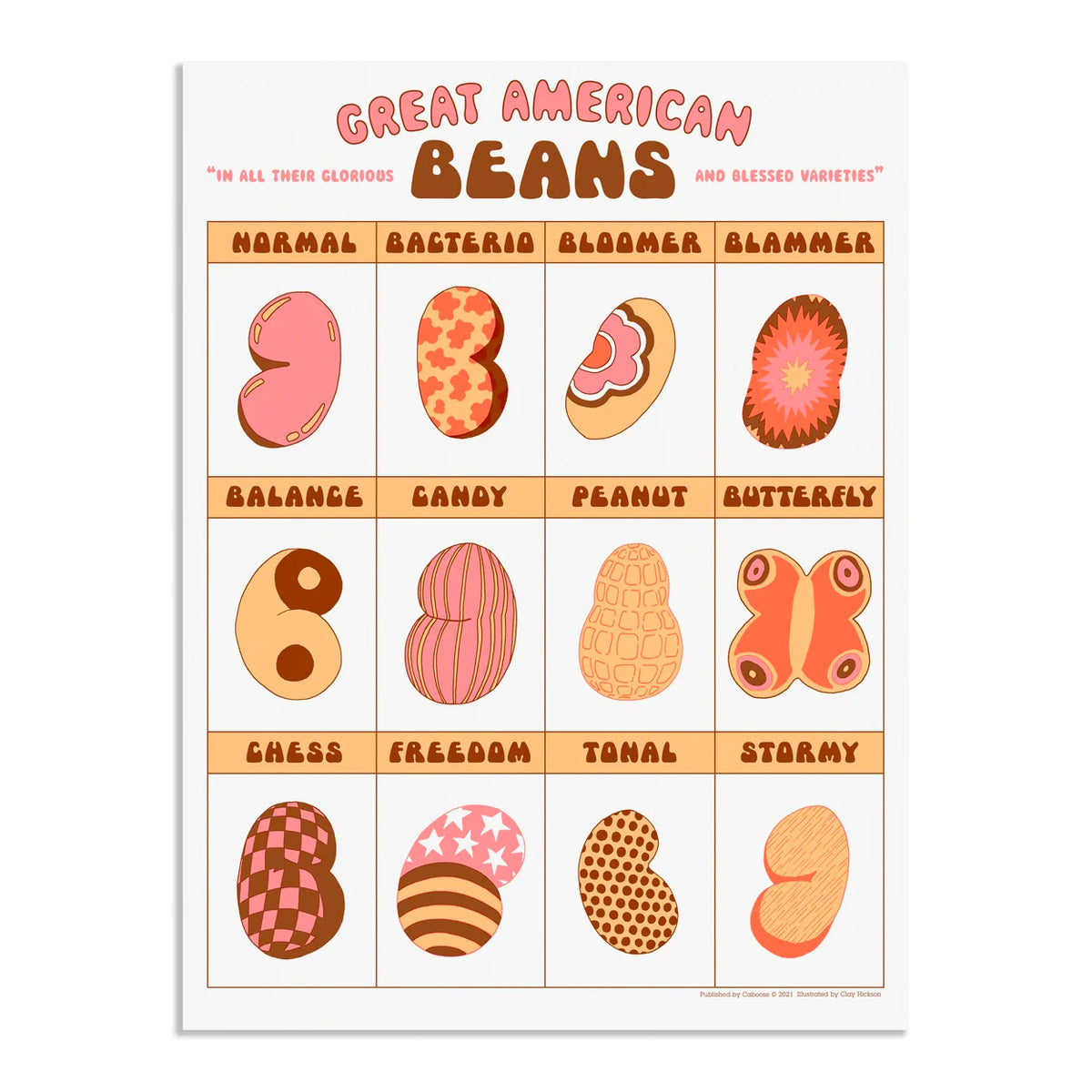 Great American Beans screen print - Clay Hickson – Dale Zine Shop