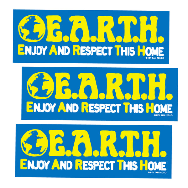 Earth Bumper Sticker by Hey San Pedro