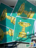 I'm Fine Trophy 8.5x11" riso print