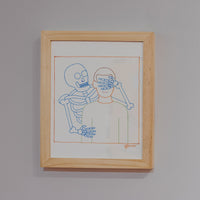 Gabriel Alcala - Surprise! - 8”x10” - Ink on paper - Framed