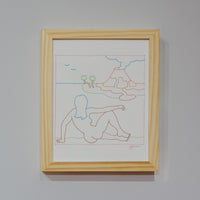 Gabriel Alcala - Eruption - 8”x10” - Ink on paper - Framed