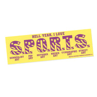 SPORTS Art Bumper Sticker