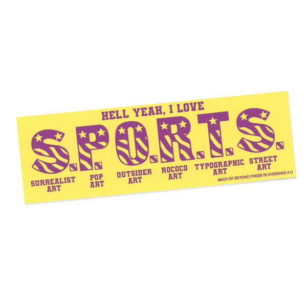 SPORTS Art Bumper Sticker