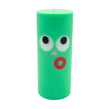 Moodz™ - Dippy Pillar Face Candle, Green, 80h