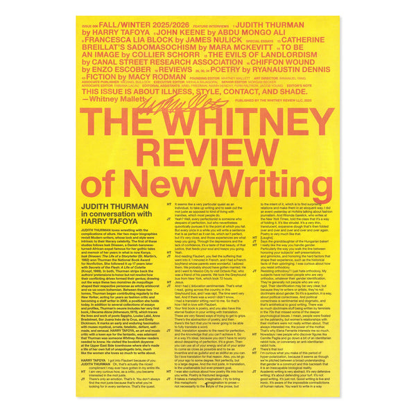 The Whitney Review Fall/Winter 2025/2026  Issue 006