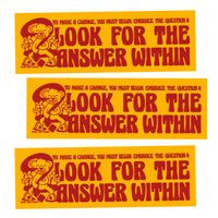 Look for Answers Bumper Sticker by Hey San Pedro