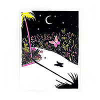 Mariposa Curiosa Screen Print - Sarah Mattes 9x12"